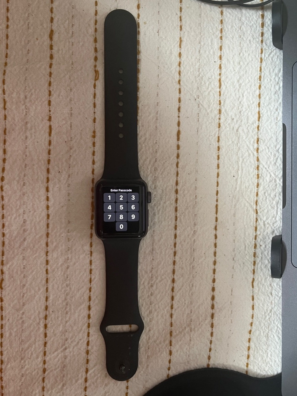 Series 3 38mm Apple Watch Black with Black Sport Band